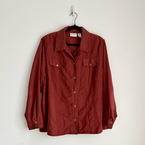 Alfred Dunner Faux Suede Jacket 90s - Picture 1 of 6